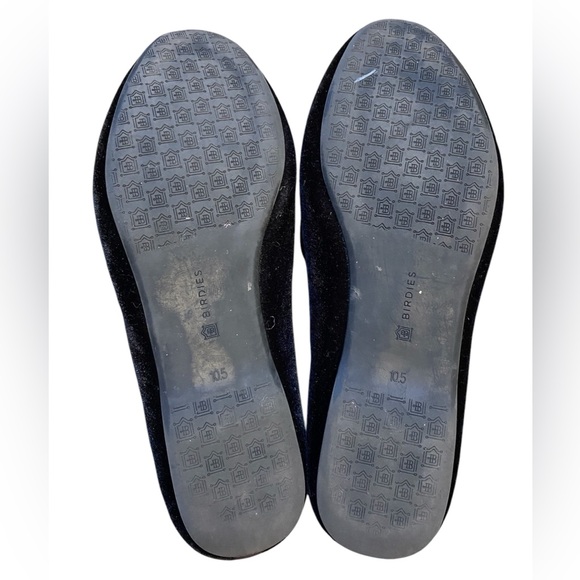 Birdies The Starling Crushed Black Velvet Slip on Flats - Picture 4 of 7